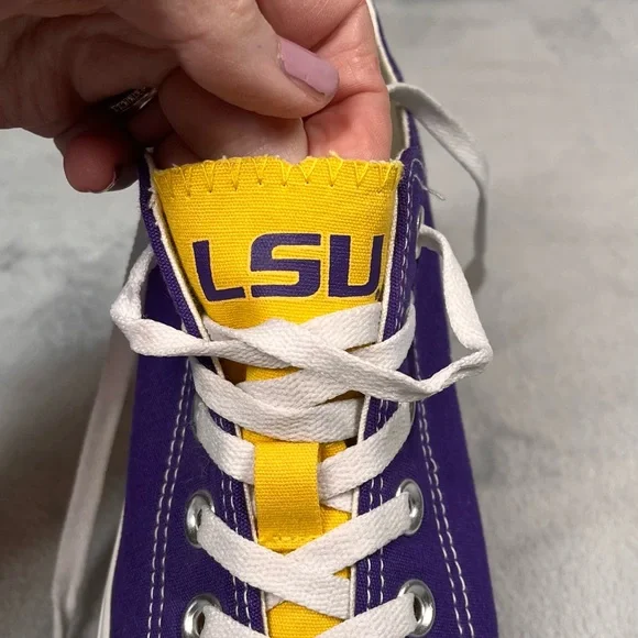 SKICKS LSU Tigers Women Size 8 Low Top Purple and Yellow Athletic Sneakers FAN - Picture 9 of 15